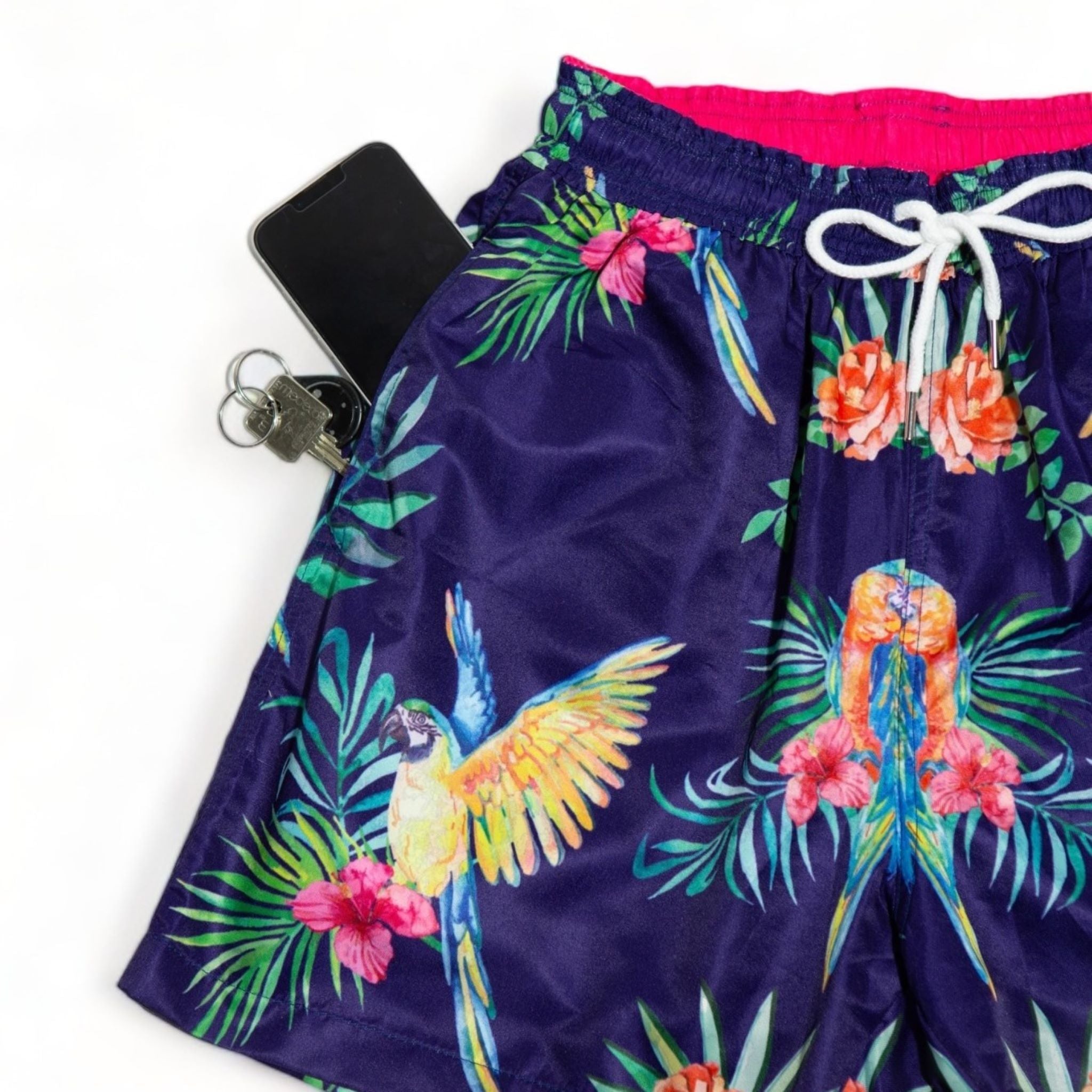 "Tropicana" Beach Short side-pocket